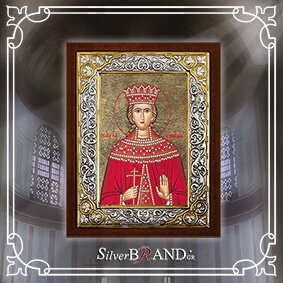 Ασημένια Εικόνα Αγία Ειρήνη (5 Μαΐου)