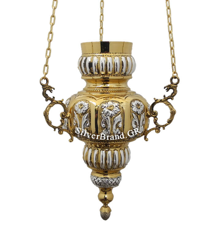 Gold-Plated Hanging Vigil Oil Lamp (height 22cm) Sp112212
