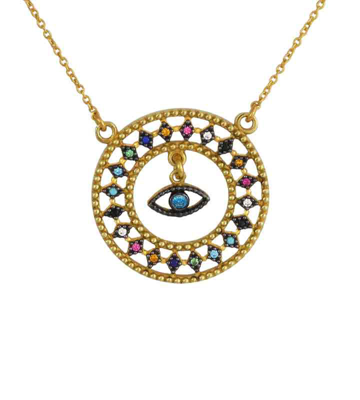 Silver Pendant Necklace 121-EYE4528