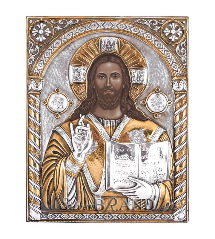 Христос Вседержитель Серебряной Иконы (25x20cm 347)