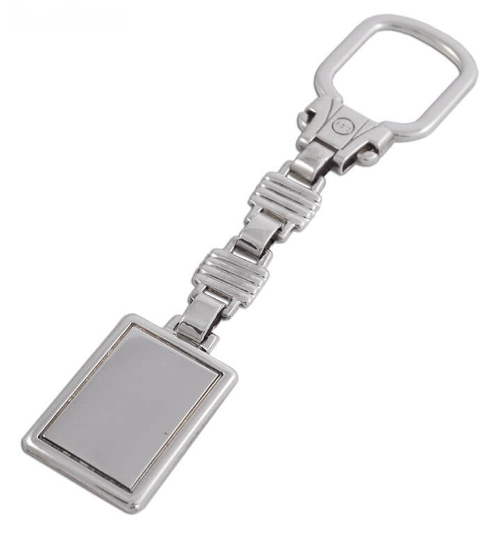 Silver Key Ring Rectangle 9,5x2cm
