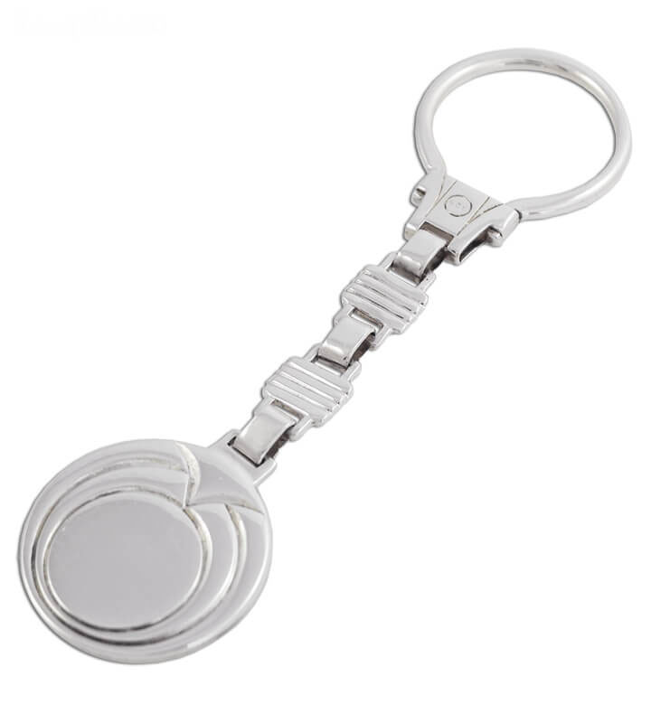 Silver Key Ring Cyrcle 10x2,8cm