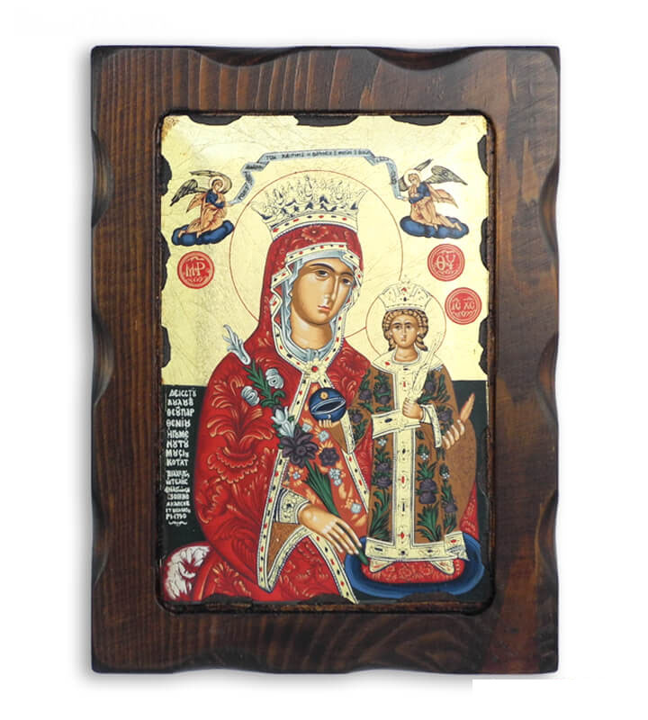 Икона Богородица Радон в Амаранто на дереве (Wooden Icon) 23x17cm