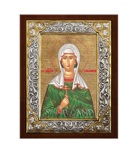 Greek Orthodox Silver Icon Saint Tamara  Ασημένια Εικόνα Αγία Ταμάρα  святая тамара