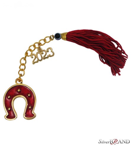 Γούρι 2023 Επίχρυσο Πέταλο με κόκκινο σμάλτο (3,2x2,6cm) - Decorative lucky charm 3482123