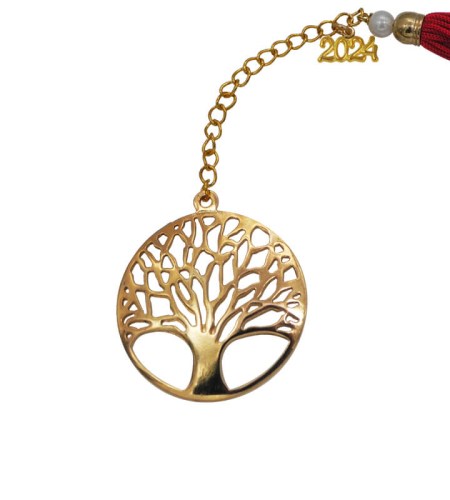 Γούρι 2024 Επίχρυσο Δέντρο Διάτρητο (5x5cm) - Decorative lucky charm 3242124