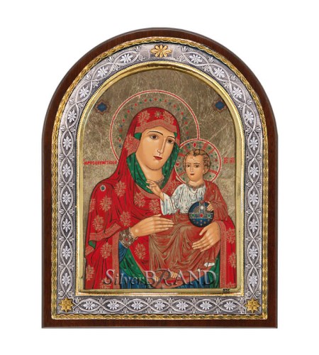 Orthodox Silver Icon Virgin Mary Jerusalem Ασημένια Εικόνα Παναγία Ιεροσολυμίτισσα Богородица Иерусалимская c:442217R91-577
