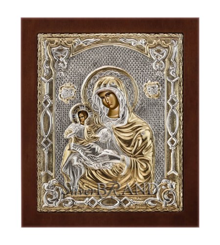 Orthodox Silver Icon Virgin Mary 15x12 Ασημένια Εικόνα Παναγία Οδηγήτρια 15x12 Богородица c:40151271-252B