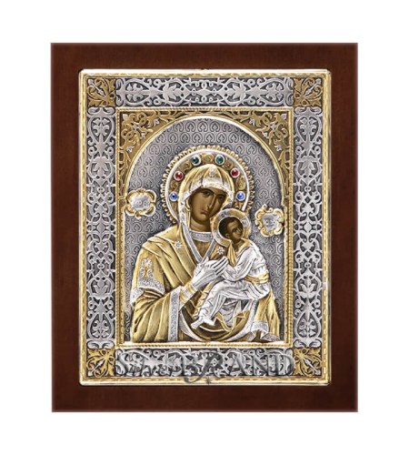 Greek Orthodox Silver Icon Virgin Mary Ασημένια Εικόνα Παναγία Αμόλυντος Богородица Портэйтисса c:43241971-281B