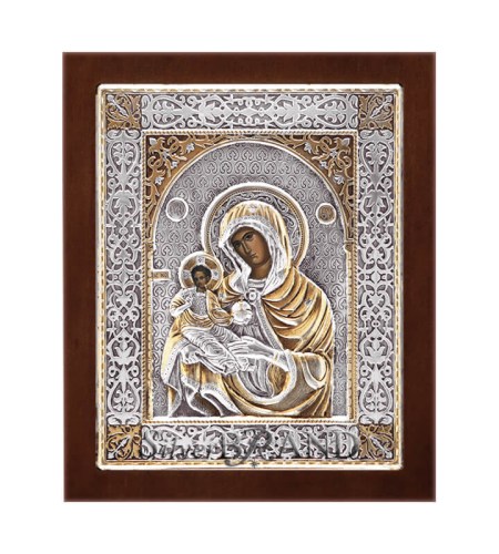 Greek Orthodox Silver Icon Virgin Mary Ασημένια Εικόνα Παναγία Ελεούσα Богородица c:58241971-283B