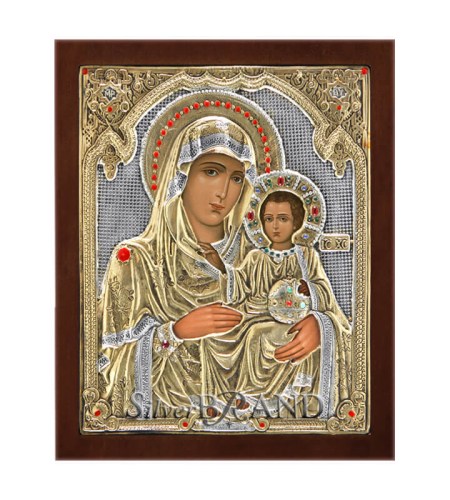 Greek Orthodox Silver Icon Virgin Mary Of Jerusalem Ασημένια Εικόνα Παναγία Ιεροσολυμίτισσα Богородица Иерусалимская c:44241971-85B
