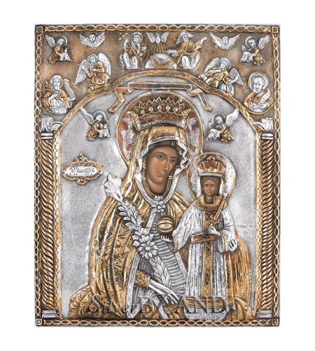 Greek Orthodox Silver Icon Virgin Mary Ασημένια Εικόνα Παναγία Ρόδον Αμαραντον Богородица c:41252061-317