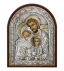 Greek Orthodox Silver Icon The Holy Family 23x18cm (Gold Plated)