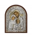 Greek Orthodox Silver Icon The Holy Family 14x11cm (Gold Plated)