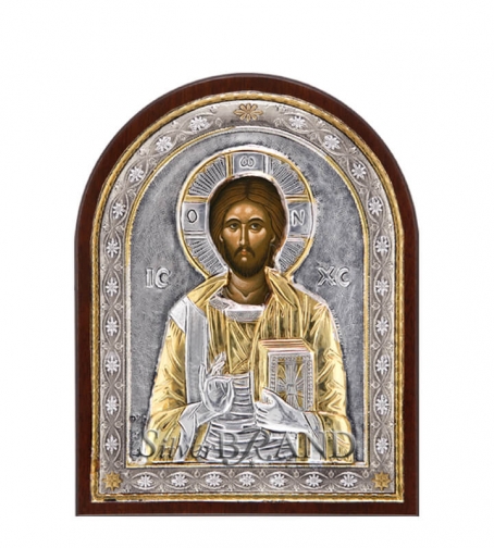 Orthodox_Silver_Icon_Christ_Pantocrator_Христос_Вседержитель_c:11131171-528B_a