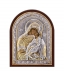Greek Orthodox Silver Icon Virgin Mary Theotokos Glykofilousa 14x11cm (Gold Plated)