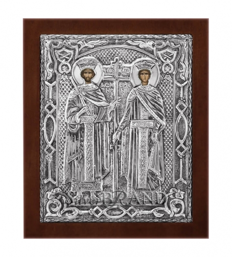 Orthodox_Silver_Icon_St.Constantine_&_St.Helen_Святые_Константин_И_Елена_c:66151270_249 G_a