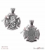 Ασημένιο Μενταγιόν 925° Άγιος Γεώργιος 4x3cm