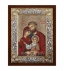 Greek Orthodox Silver Icon The Holy Family Hagiography 26x20cm