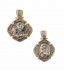 Silver Pendant 925° Saint George - Virgin Mary (Gold Plated)