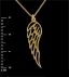 Κολιέ Ασημένιο 925 Επίχρυσο Φτερό Αγγέλου