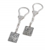 Silver Key Ring Virgin Mary - Saint Christopher 10x2cm