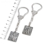 Silver Key Ring Virgin Mary - Saint Christopher 10x2cm