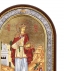 Greek Orthodox Silver Icon Saint Barbara Hagiography 23x18cm