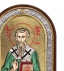 Greek Orthodox Silver Icon Saint Vasilios Hagiography 23x18cm