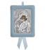 Greek Orthodox Silver Icon for Baby Boy Virgin Mary Theotokos Glykofilousa 14,5x11,5cm