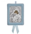 Greek Orthodox Silver Icon for Baby Boy Virgin Mary Theotokos Glykofilousa 14,5x11,5cm
