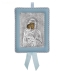 Greek Orthodox Silver Icon for Baby Boy Virgin Mary Theotokos Amolyntos 14,5x11,5cm
