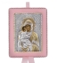 Greek Orthodox Silver Icon for Baby Girl Virgin Mary Theotokos Amolyntos 14,5x11,5cm (gold-plated)