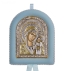 Greek Orthodox Silver Icon for Baby Boy Virgin Mary Theotokos Kazan 17x14cm (gold-plated)