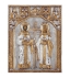 Άγιος Κωνσταντίνος και Αγία Ελένη Ασημένια Εικόνα (Επίχρυση) 25x20cm