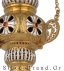 Gold plated Hanging Vigil Oil Lamp (height 24cm)  Sp 112406 