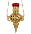 Gold plated Hanging Vigil Oil Lamp (height 34cm)  Sp 113406 Gold