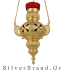 Gold plated Hanging Vigil Oil Lamp (height 34cm)  Sp 113406 Gold