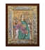 Greek Orthodox Silver Icon Archangel Michael Hagiography 26x20cm